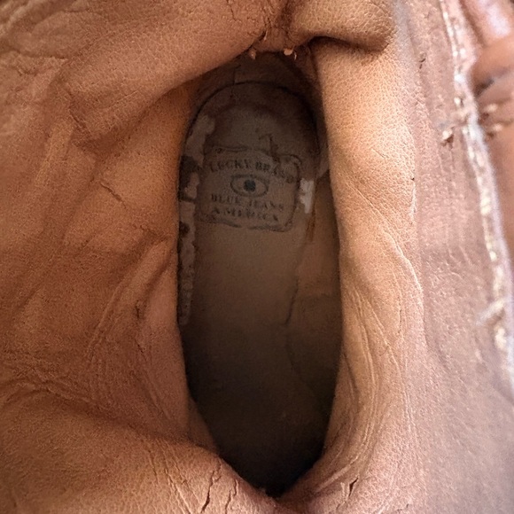 Lucky Brand Brown Leather Ankle Western Booties - Picture 6 of 7